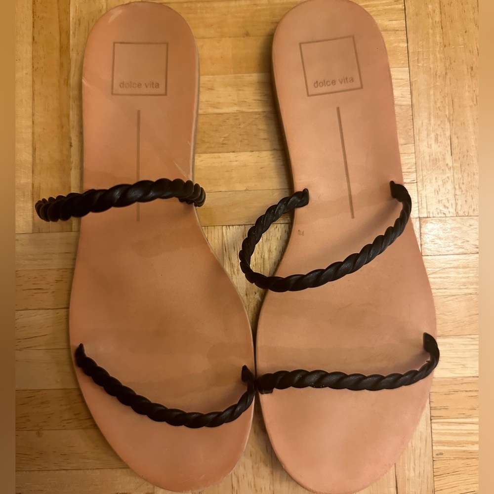 Dolce Vita Black Braided Sandals